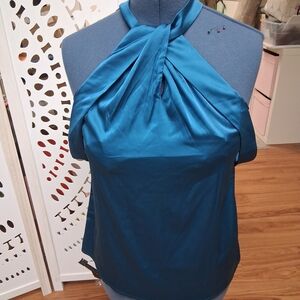 Women's Elegant Teal Halter Top NWT